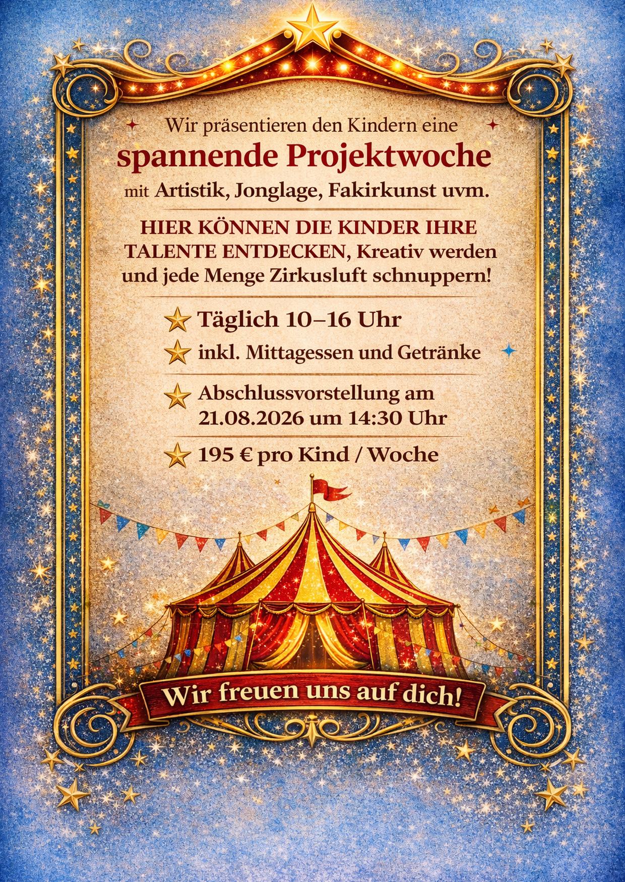 Informationen zum Ferienzirkus 2026